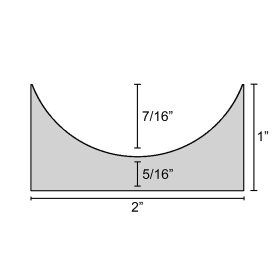 Concrete Countertop Mold Bullnose Edge Form CEF 7012