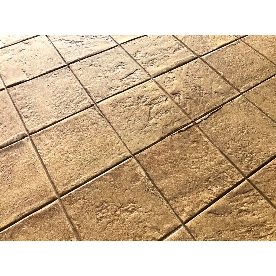 Pool Deck Slate Tile Quad Stack Bond Concrete Stamps SM 1914, 24" x 24"