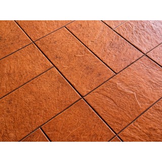 Houston Slate Tile Basket Weave Concrete Stamps SM 2202, 24" x 24"