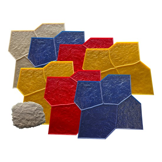 Concrete Stamp Mats SM 1920 Random Stone, 30" x 30"