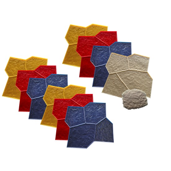 Concrete Stamp Mats SM 1920 Random Stone, 30" x 30"