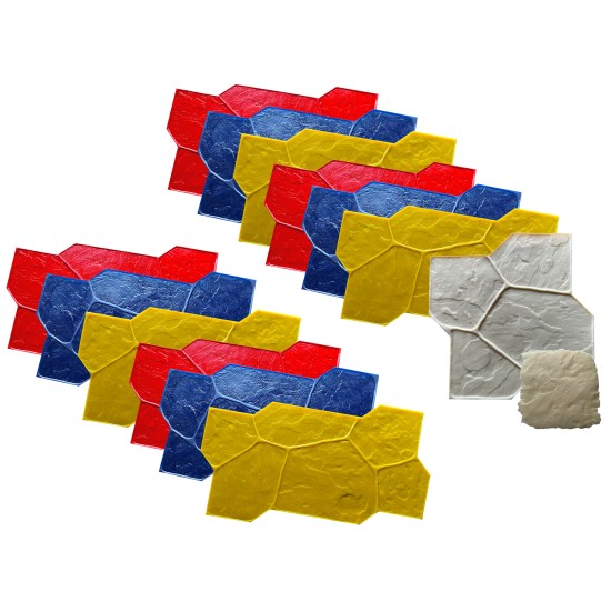 Concrete Stamp Mats SM 1923 Random Slate Stone, 56" x 35"