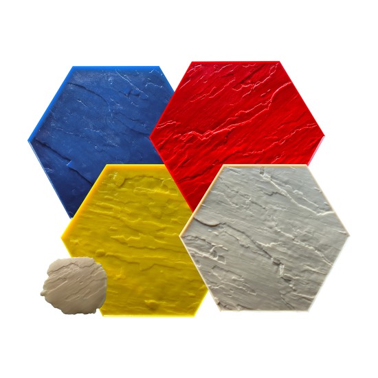 Concrete Stamp Mats SM 1930 Hexagonal Stone, 36" x 36"