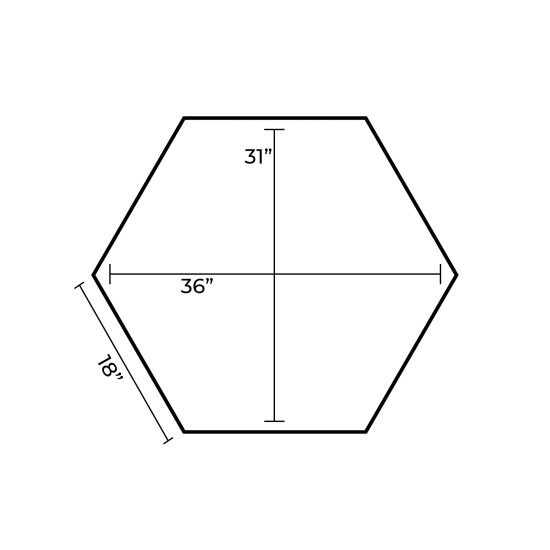 Concrete Stamp Mats SM 1930 Hexagonal Stone, 36" x 36"