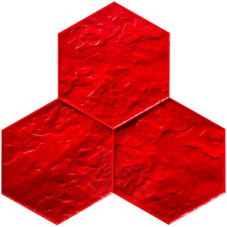 Concrete Stamp Mats SM 1933 Hexagonal Stones, 35.5" x 35.5"
