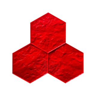 Concrete Stamp Mats SM 1933 Hexagonal Stones, 35.5" x 35.5"
