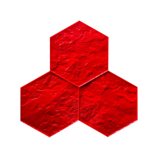 Concrete Stamp Mats SM 1933 Hexagonal Stones, 35.5" x 35.5"