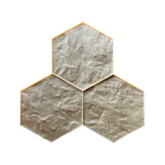 Concrete Stamp Mats SM 1933 Hexagonal Stones, 35.5" x 35.5"