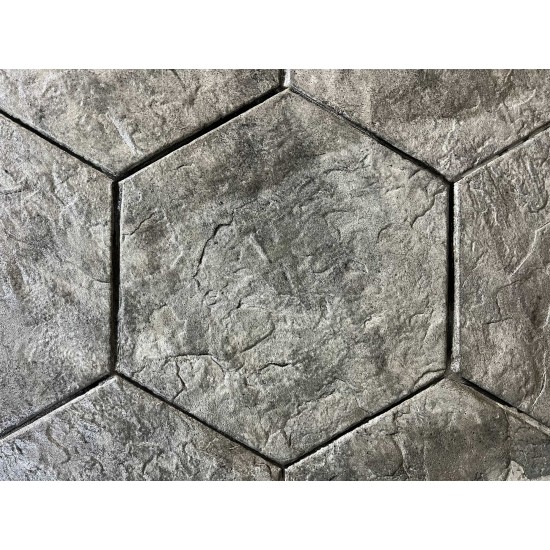 Concrete Stamp Mats SM 1933 Hexagonal Stones, 35.5" x 35.5"