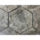 Concrete Stamp Mats SM 1933 Hexagonal Stones, 35.5" x 35.5"