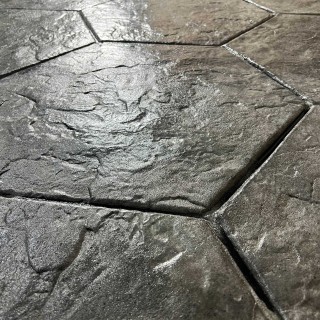 Concrete Stamp Mats SM 1933 Hexagonal Stones, 35.5" x 35.5"