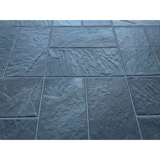 Hudson Slate Tile Basket Weave Concrete Stamps SM 2102, 24" x 24"