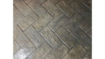 Courtyard Herringbone Slate Paver Concrete Stamps SM 3200, 40" x 32"