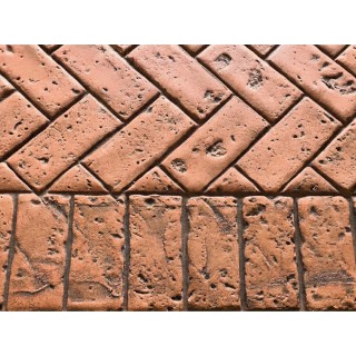 Vintage Stack Bond Brick Border Concrete Stamps SM 4010, 31" x 9"