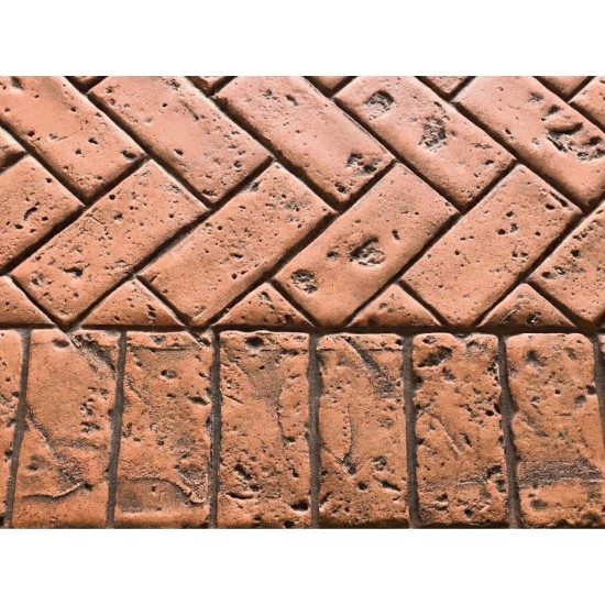 Vintage Stack Bond Brick Border Concrete Stamps SM 4010, 31" x 9"