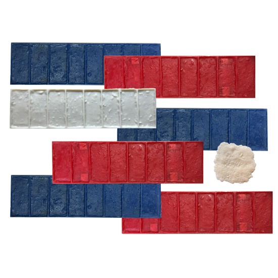 Vintage Stack Bond Brick Border Concrete Stamps SM 4010, 31" x 9"