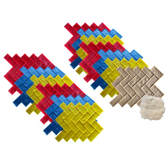 Concrete Stamp Mold SM 4100 Herringbone Brick , 32.75" x 26"