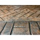 Vintage Basket Weave Brick Border Concrete Stamps SM 4011, 30" x 7.5"