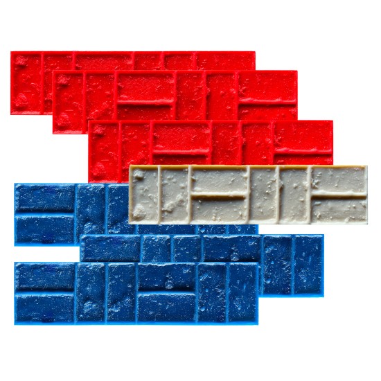 Brick Border Concrete Stamp Mat SM 4011, 30" x 7.5" 