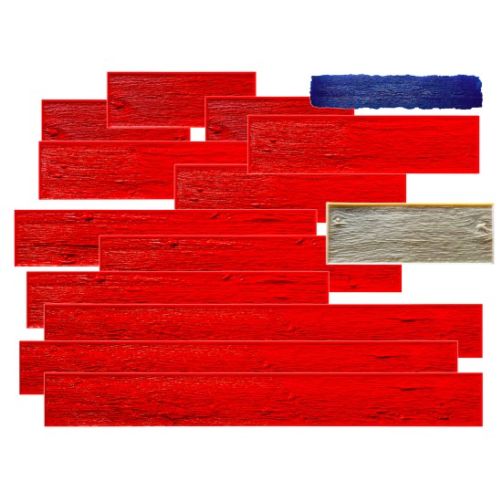 Barn Wood Plank Stamped Concrete Mats 9" SM 5600