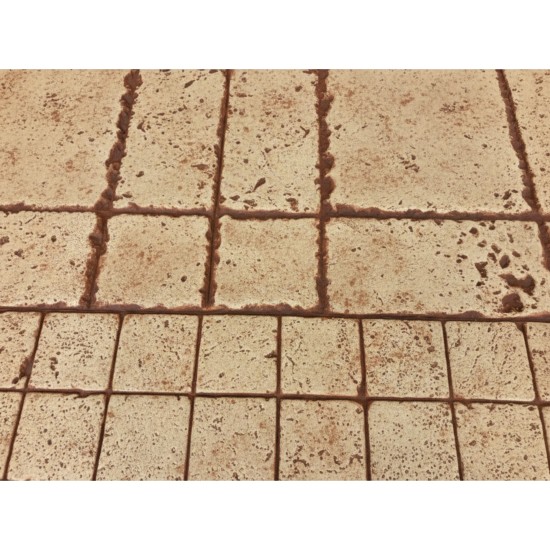 Travertine 4" Tile Border Concrete Stamps SM 6010, 32.5" x 8"