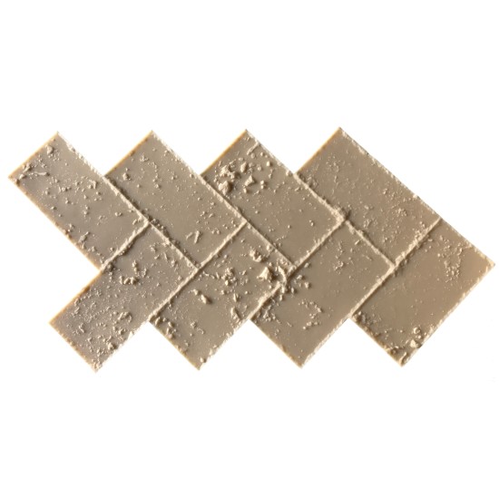 Travertine Herringbone Tile Concrete Stamps SM 6100, 43.5" x 21.75"