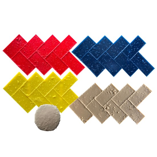 Travertine Herringbone Tile Concrete Stamps SM 6100, 43.5" x 21.75"