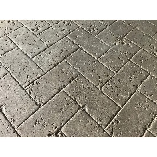 Travertine Herringbone Tile Concrete Stamps SM 6100, 43.5" x 21.75"