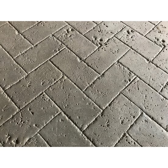 Travertine Herringbone Tile Concrete Stamps SM 6100, 43.5" x 21.75"