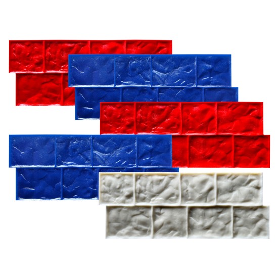 Cobblestone Concrete Border Stamp Mat SM 7110, 31" x 12"