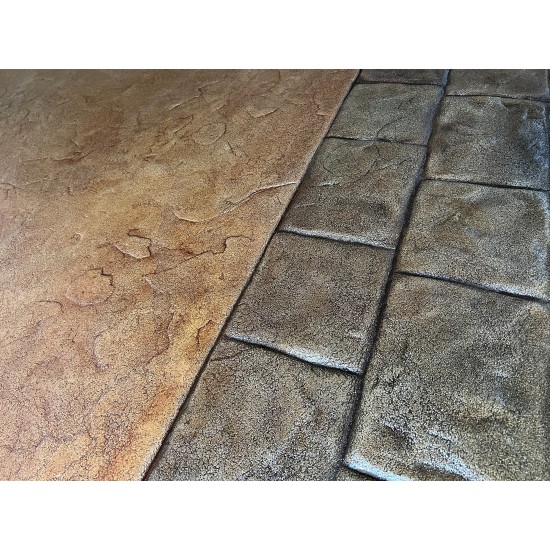 Cobblestone Concrete Border Stamp Mat SM 7110, 31" x 12"