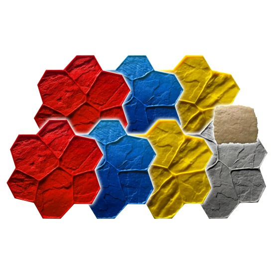Heavy Texture Slate Random Stone Concrete Stamps SM 1902, 29" x 29"