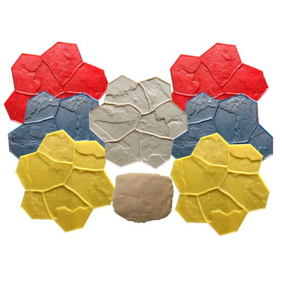 Concrete Stamp Mats SM 1903 Random Stone, 29" x 29"