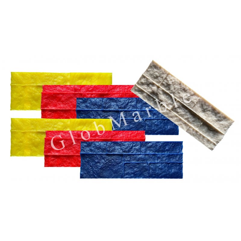 Set of 4 Pc Concrete Vertical Stamp Mats WSM 10503/S-4 Decorative Concrete Walls 