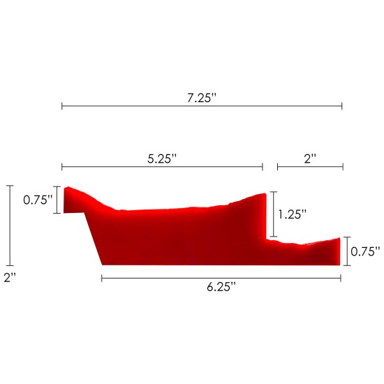 Chiseled Stone Step Liner for Concrete 7-1/4" x 96" SL 1003 Flexible