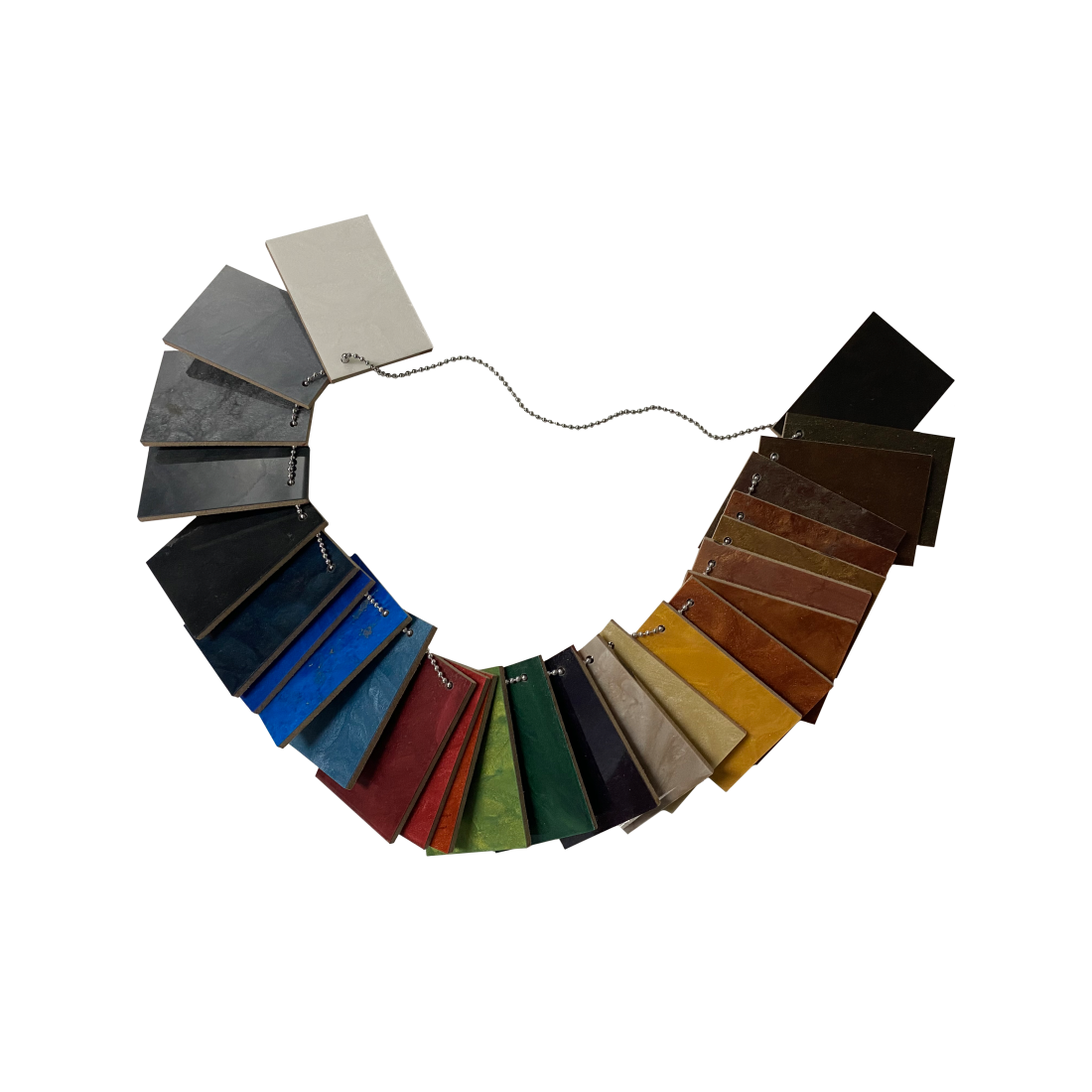 Mbci Color Sample Chain Metallic Epoxy Pigment Sample Chain