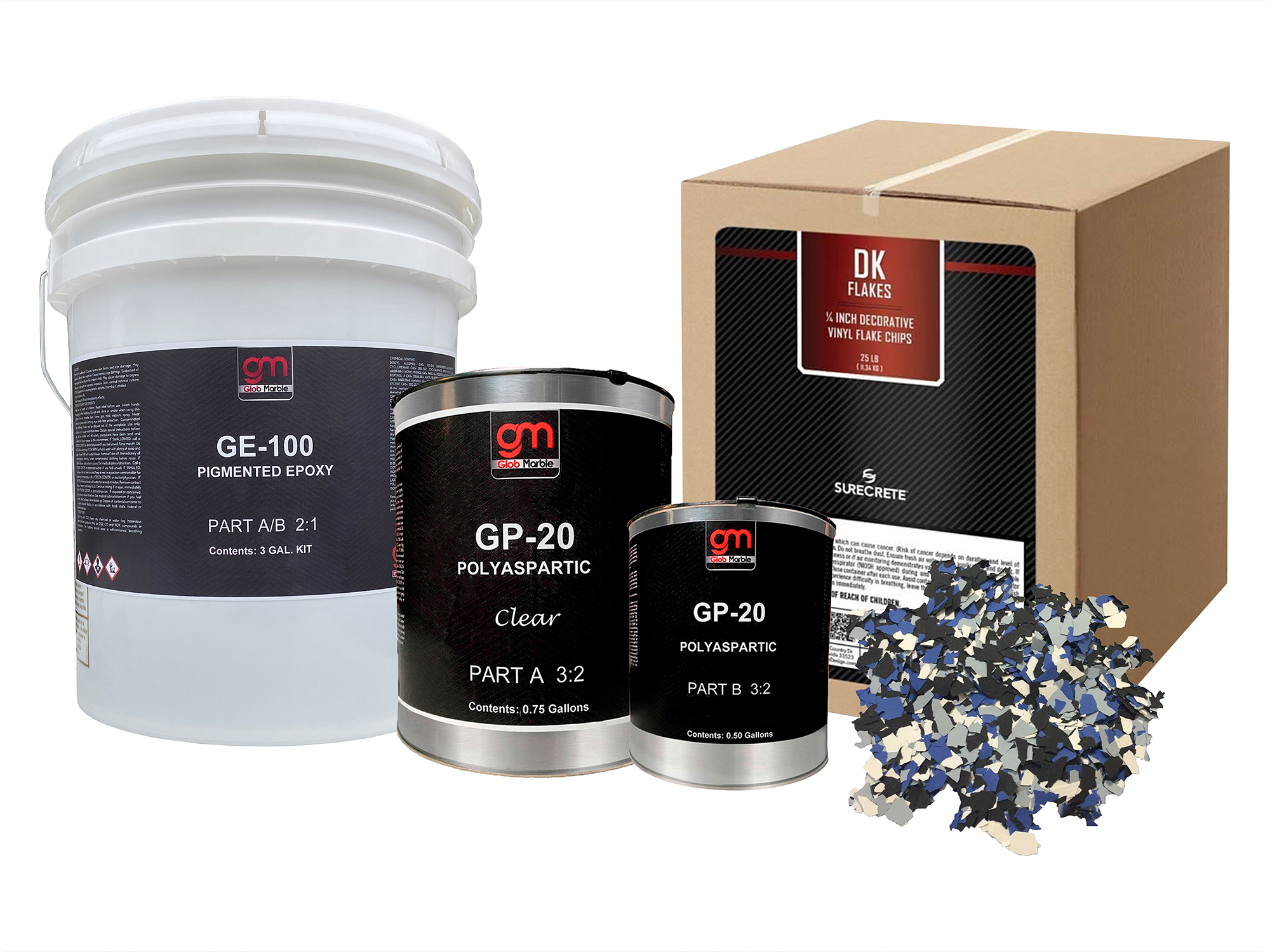 Epoxy Flakes Floor Kit – 200 Sq Ft | Garage & Concrete Floor Epoxy