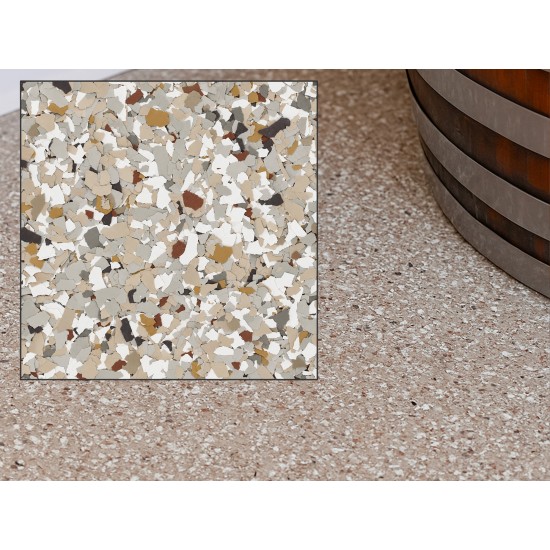 GlobMarble 1/4" Epoxy Floor Flakes. 40 lb
