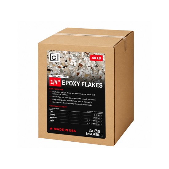 GlobMarble 1/4" Epoxy Floor Flakes. 40 lb