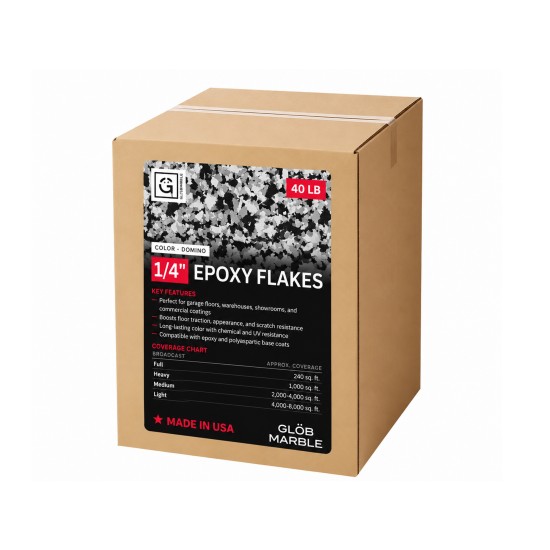 GlobMarble 1/4" Epoxy Floor Flakes. 40 lb