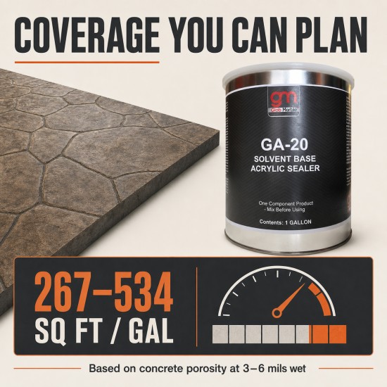 High Gloss Solvent Based Sealer for Concrete - GA-20 Acrylic