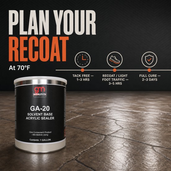 High Gloss Solvent Based Sealer for Concrete - GA-20 Acrylic