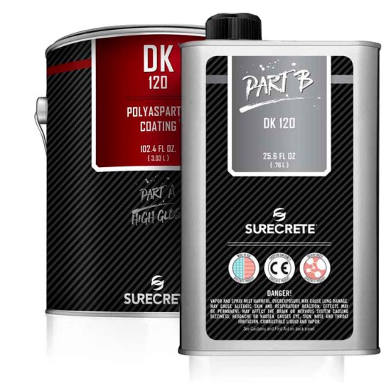 Clear Polyaspartic Floor Coating High Gloss - Dura-Kote DK-120
