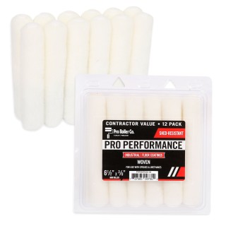 6-1/2" Mini Roller – 3/8" Nap, Woven Shed-Resistant (12 Pack) for Epoxy & Urethane Coatings