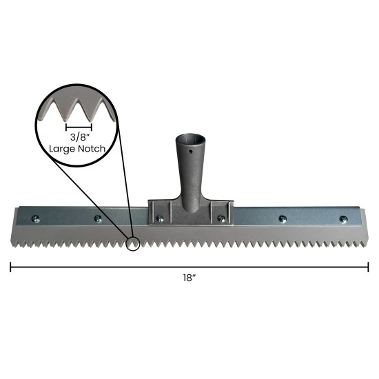 3/8" V-Notch Squeegee for High-Build Systems — 18"