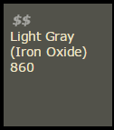 860 Light Gray (Iron Oxide)
