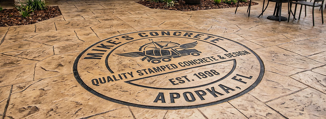 Contractor Branding Stamp – 'Mike’s Concrete' Logo